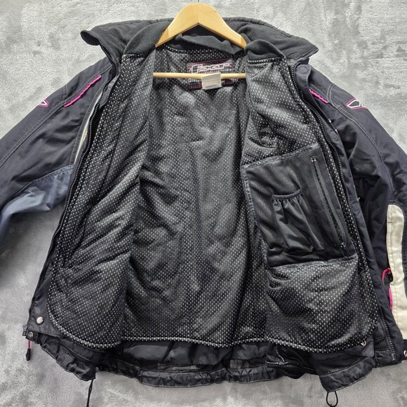 FXR Racing Jacket Womens 12 Black White Fusion F.A.S.T. Snowmobile Insulated - Picture 11 of 16